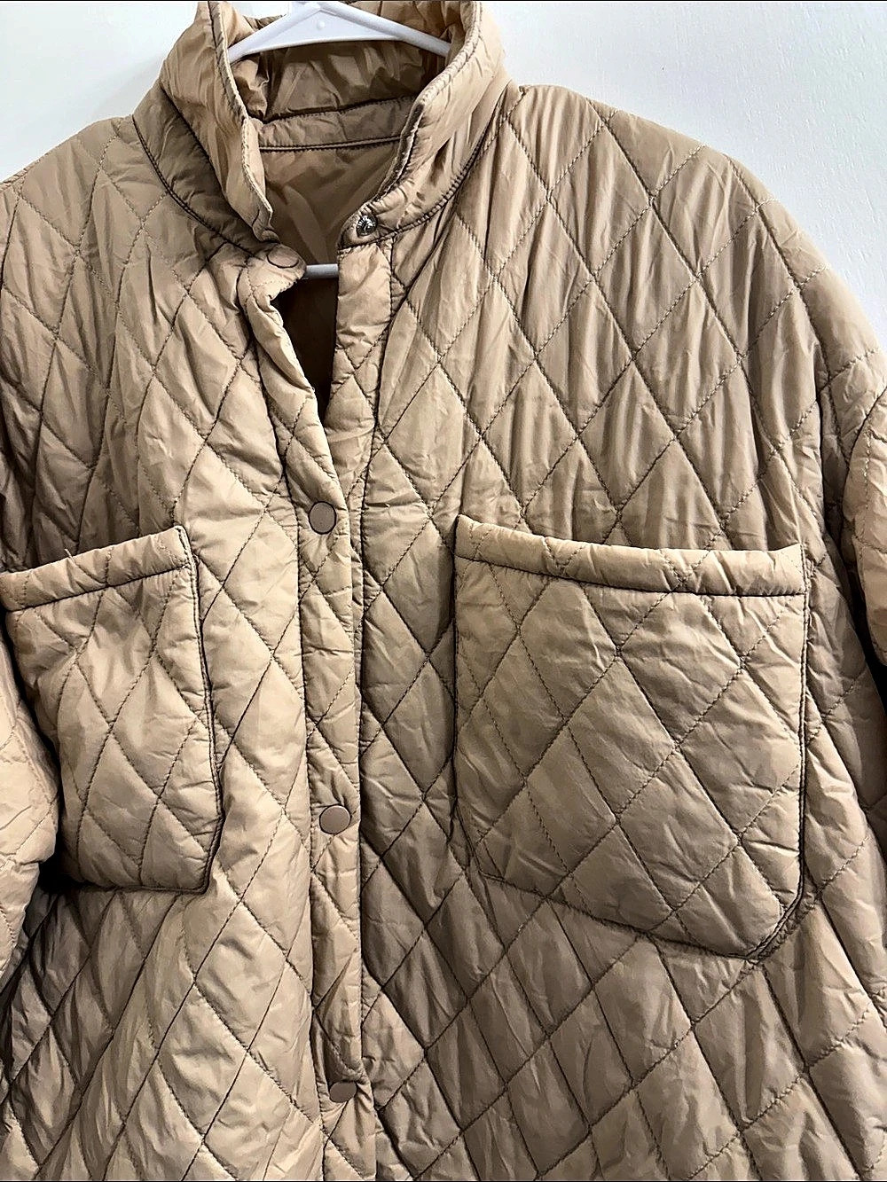 Forever 21 Dolman Quilted Knit Jacket in Beige - Picture 3 of 8